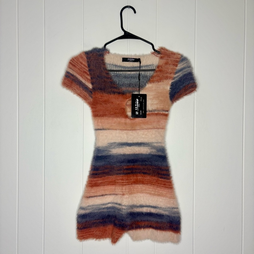 NWT JADED London TIL DUSK PLAYSUIT Women’s Size 4 Knit Romper Striped Su…